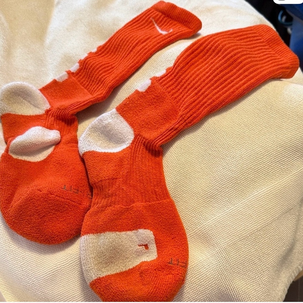 Nike Men's Athletic Socks in Orange and White